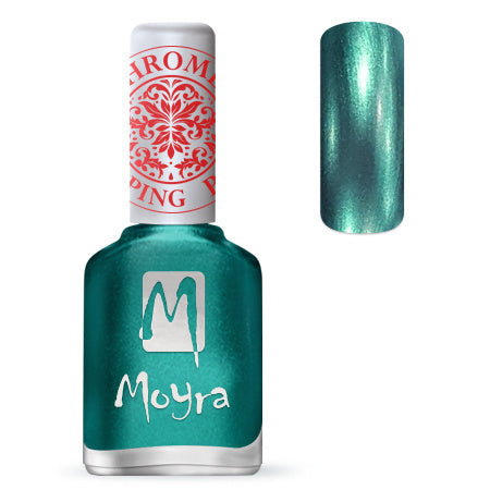 Moyra Stamping Nail Polish Chrome Green sp27 - Beauty by Wenn