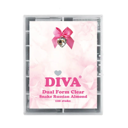 DIVA Dual Form Snake Design Russian Almond in Tipbox 120 pcs - 1+1 gratis - Beauty by Wenn