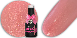 DIVA Rubber Basecoat Flamingo Crystal 15 ml