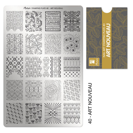 Moyra Stamping Plaat 40 Art Nouveau - Beauty by Wenn