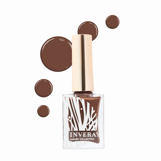 Inveray nagellak C3 Mocha bruin op nagels