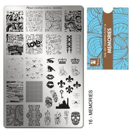 Moyra Stamping Plaat 16 Memories - Beauty by Wenn