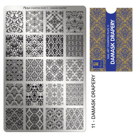 Moyra Stamping Plaat 11 Damask Drapery - Beauty by Wenn