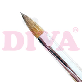 DIVA Kolinsky Acryl Penseel met dop #8 Black - Beauty by Wenn