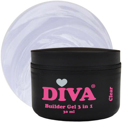 DIVA Builder Gel LOW HEAT 3-in-1 CLEAR 30ml - Beauty by Wenn