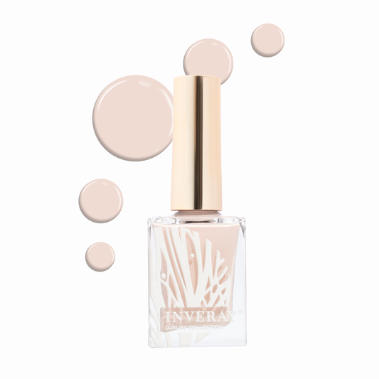 Inveray nagellak C5 Delicacy beige nude op nagels