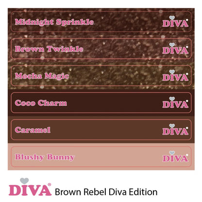 DIVA Gellak Brown Rebel Diva Edition Collection 6x 10 ml # - met gratis Colorpop Stickers