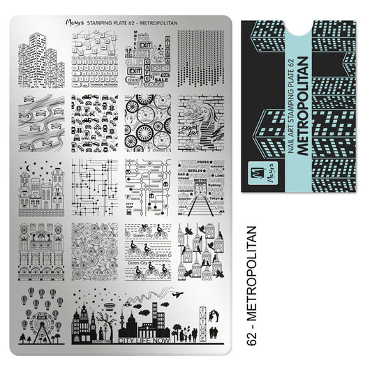 Moyra Stamping Plaat 62 Metropolitan - Beauty by Wenn