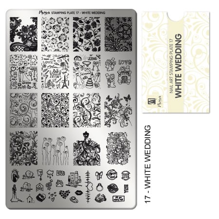 Moyra Stamping Plaat 17 White Wedding - Beauty by Wenn