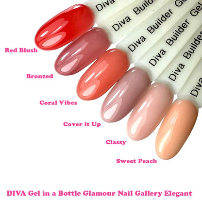 DIVA Gel in a Bottle Glamour Nail Gallery Elegant Collection - 6x 15 ml - Beauty by Wenn