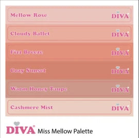 DIVA One Coat Gellak Miss Mellow Palette Collection 6x 6 ml