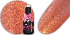 Diva Rubber Basecoat Coral Crystal 15 ml