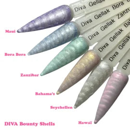DIVA Gellak Bounty Shells Collection 6x 10 ml - Beauty by Wenn