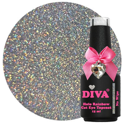 DIVA Holo Rainbow Cat Eye Topcoat 15 ml - Beauty by Wenn