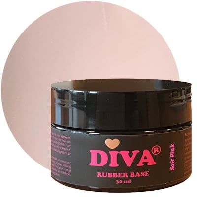 Diva Rubber Basecoat Soft Pink POT 30 ml
