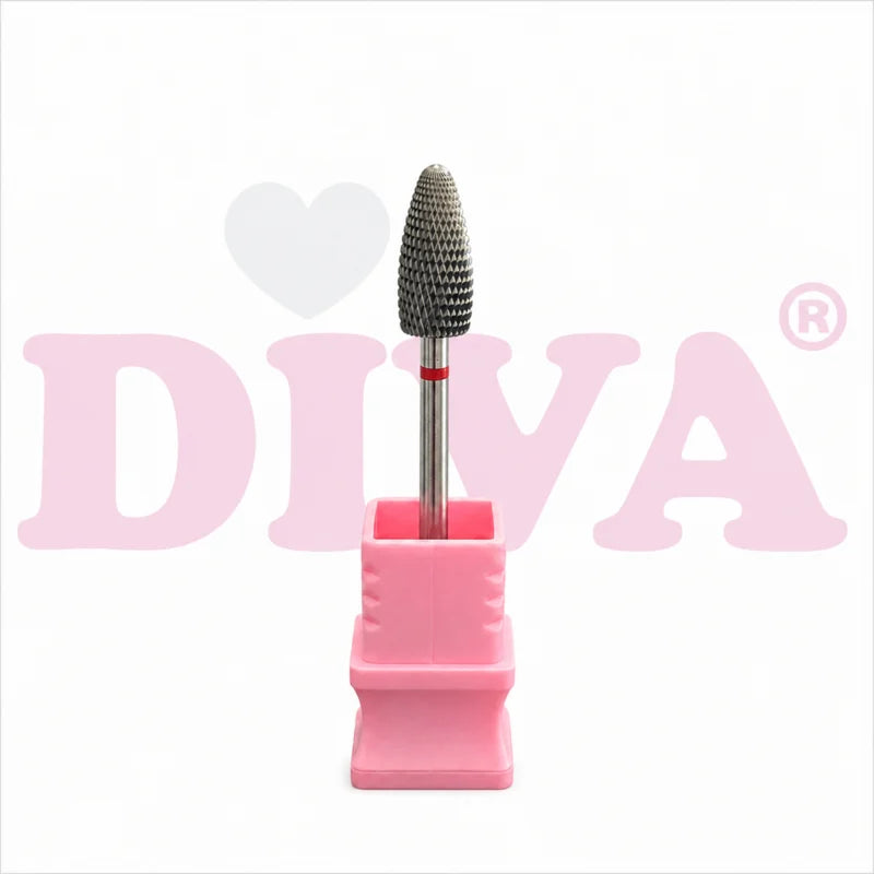DIVA Carbide Freesbit Conisch Afgerond – Rood