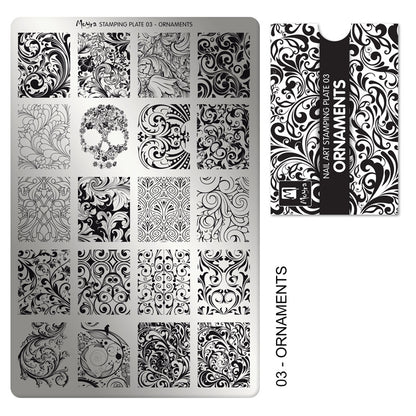 Moyra Stamping Plaat 03 Ornaments (uitverkocht) - Beauty by Wenn