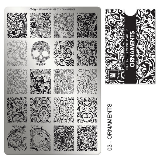 Moyra Stamping Plaat 03 Ornaments (uitverkocht) - Beauty by Wenn
