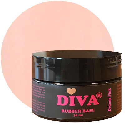 Diva Rubber Basecoat Dreamy Pink POT 30 ml