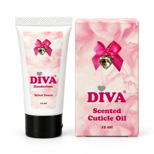 DIVA Handcrème Velvet Touch & Scented Cuticle Oil Set – 2 × 15 ml