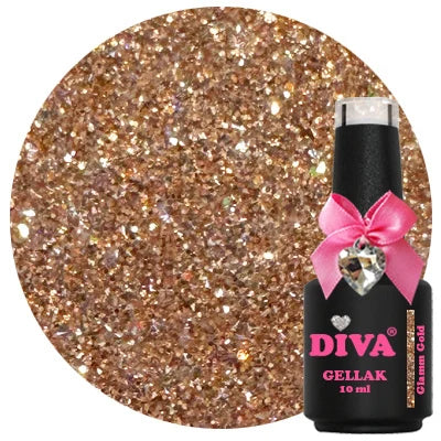 DIVA Gellak Glamm Gold 10 ml - Beauty by Wenn