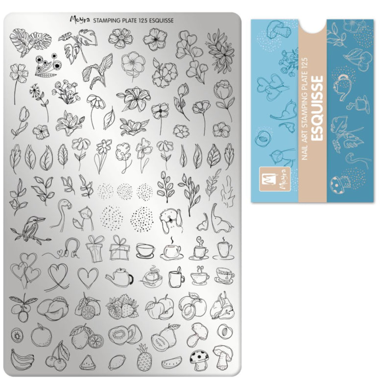 Moyra Stamping Plate 125 esquisse - Beauty by Wenn