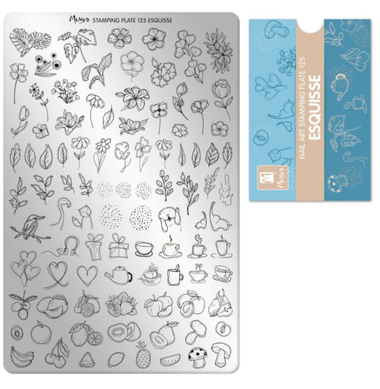 Moyra Stamping Plate 125 esquisse - Beauty by Wenn