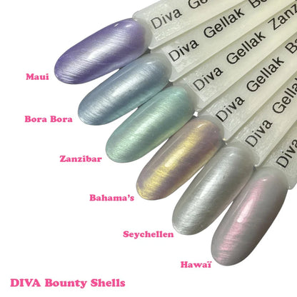 DIVA Gellak Bounty Shells Collection 6x 10 ml - Beauty by Wenn
