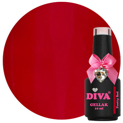 DIVA Gellak Pretty Red 10 ml - Beauty by Wenn