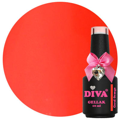 DIVA Gellak Coral Orange 10 ml - Beauty by Wenn