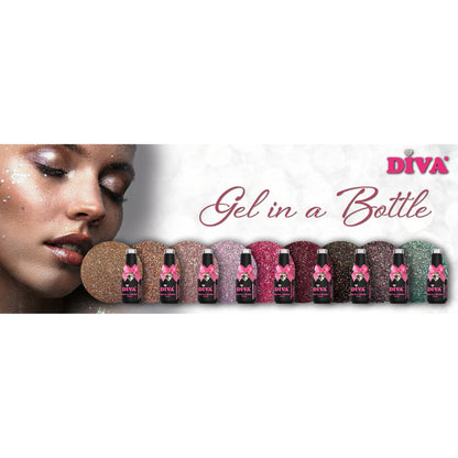 Diva Gel in a Bottle Sparkling Stars Collection - 9x 15ml met gratis Fineliner - Beauty by Wenn