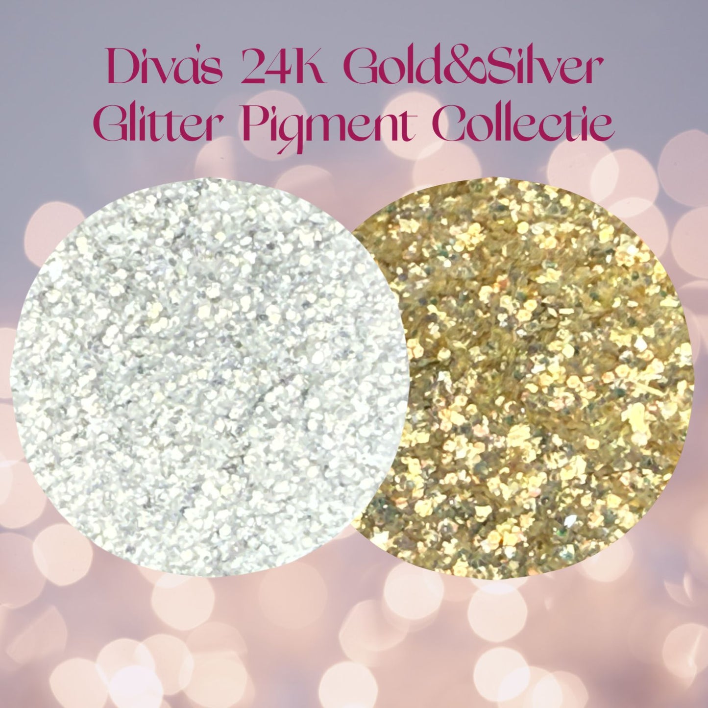 Diva Glitter Pigment Duo Set – 24K Gold & Silver
