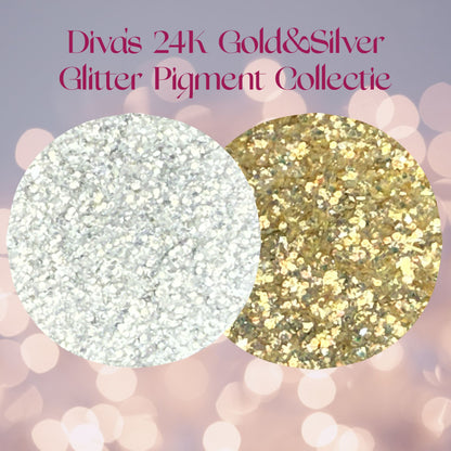 Diamondline Diva 24K Crystal Pigmenten Gold&Silver Set