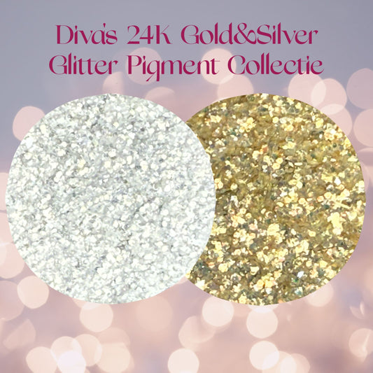 Diva Glitter Pigment Duo Set – 24K Gold & Silver