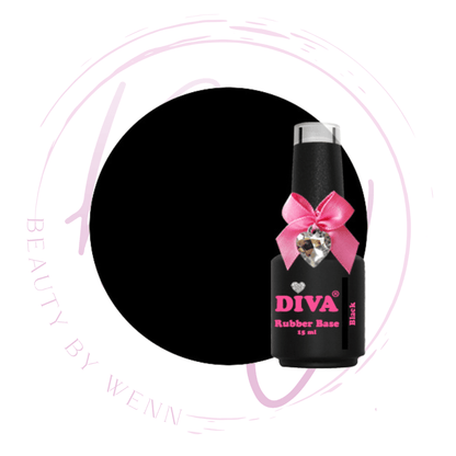 Diva Rubber Basecoat Black 15 ml - Beauty by Wenn
