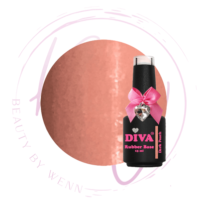 Diva Rubber Basecoat Dark Peach 15 ml - Beauty by Wenn