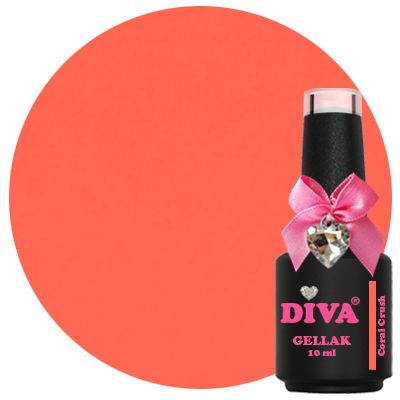 DIVA Gellak Coral No.5 4x10 ml met gratis color pop stickers