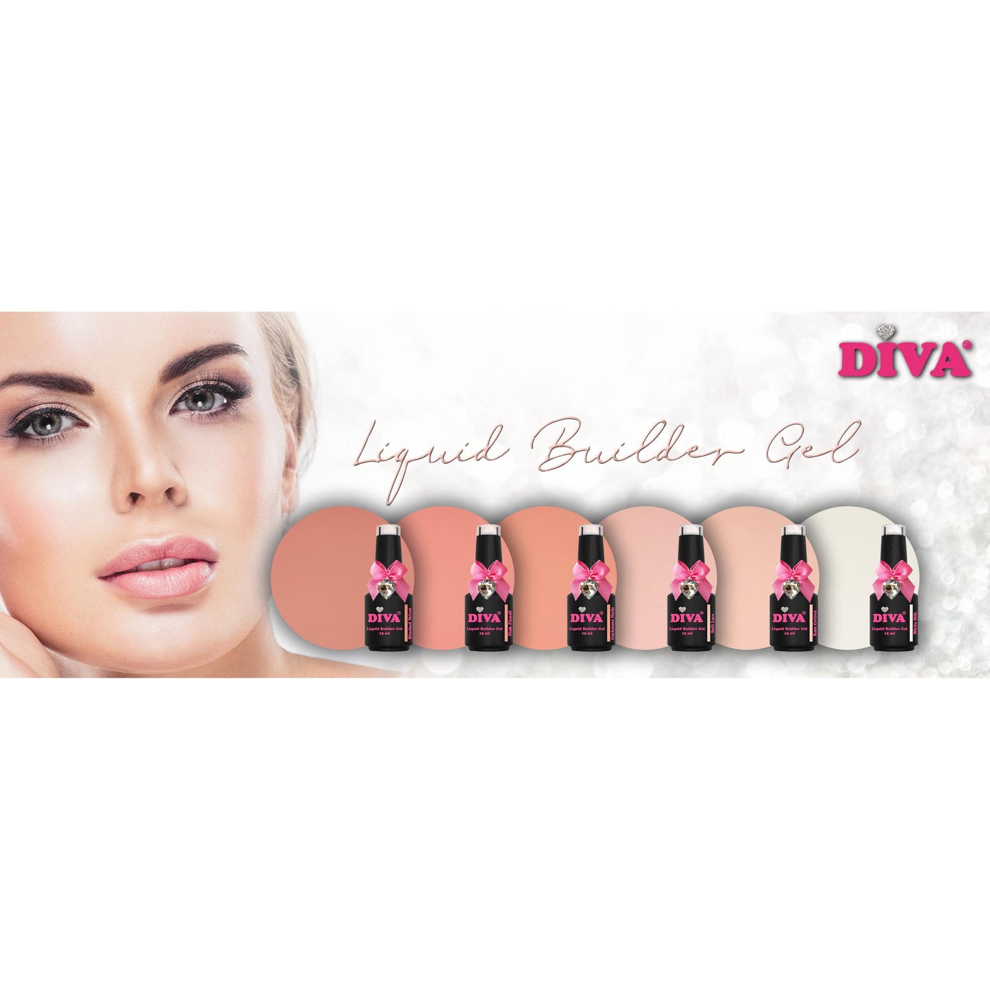 DIVA Liquid Builder Gel Blushed Velvet 15ml  - Hema&TPO-free