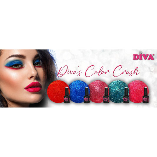 DIVA Gellak Diva's Color Crush Collection 5x 6 ml gratis Colorpop Stickers