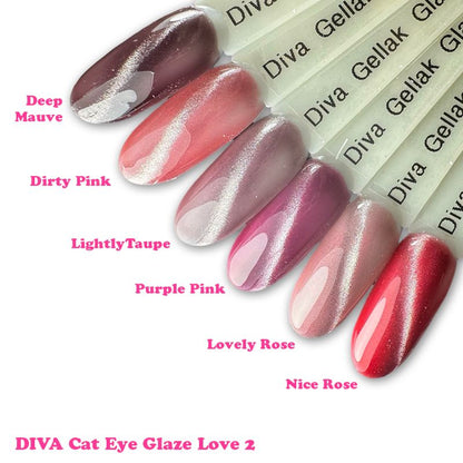 DIVA Gellak Glaze Love Cat Eye Collection 1+2 - Beauty by Wenn