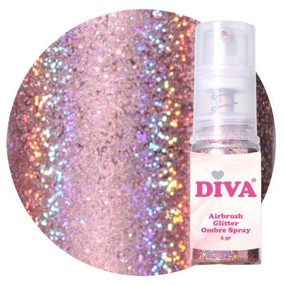 DIVA Airbrush Glitter Colorboom Spray - Set 6 stuks no 1 tot 6 - Beauty by Wenn