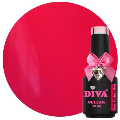 DIVA Gellak Glass Fuchsia Red 10 ml - Beauty by Wenn