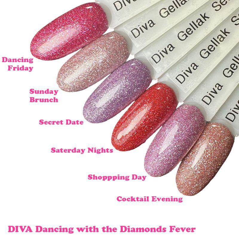 DIVA Gellak Dancing with the Diamonds FEVER Collection 6x 10 ml