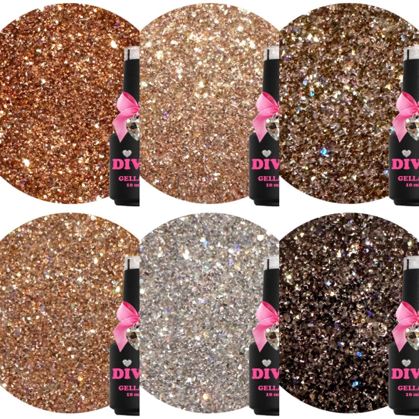DIVA Gellak Dancing with the Diamonds BLING, BOLD en FEVER Collection 18x 10 ml + gratis Fineliner - Beauty by Wenn
