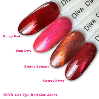 DIVA Gellak Cat Eye Cherry Fever 10 ml - Beauty by Wenn