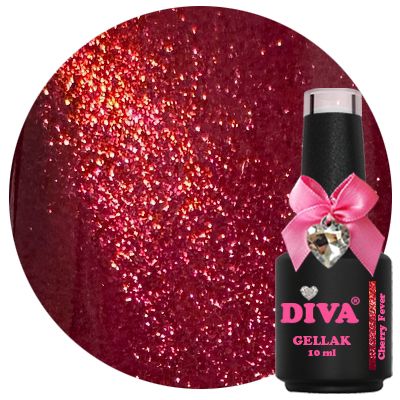 DIVA Gellak Cat Eye Cherry Fever 10 ml - Beauty by Wenn