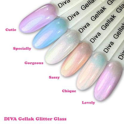 DIVA Gellak Glitter Glass Collection 6x 10 ml - Beauty by Wenn