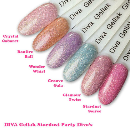 DIVA Gellak Stardust Party Diva's Collection 6x 10 ml - Beauty by Wenn