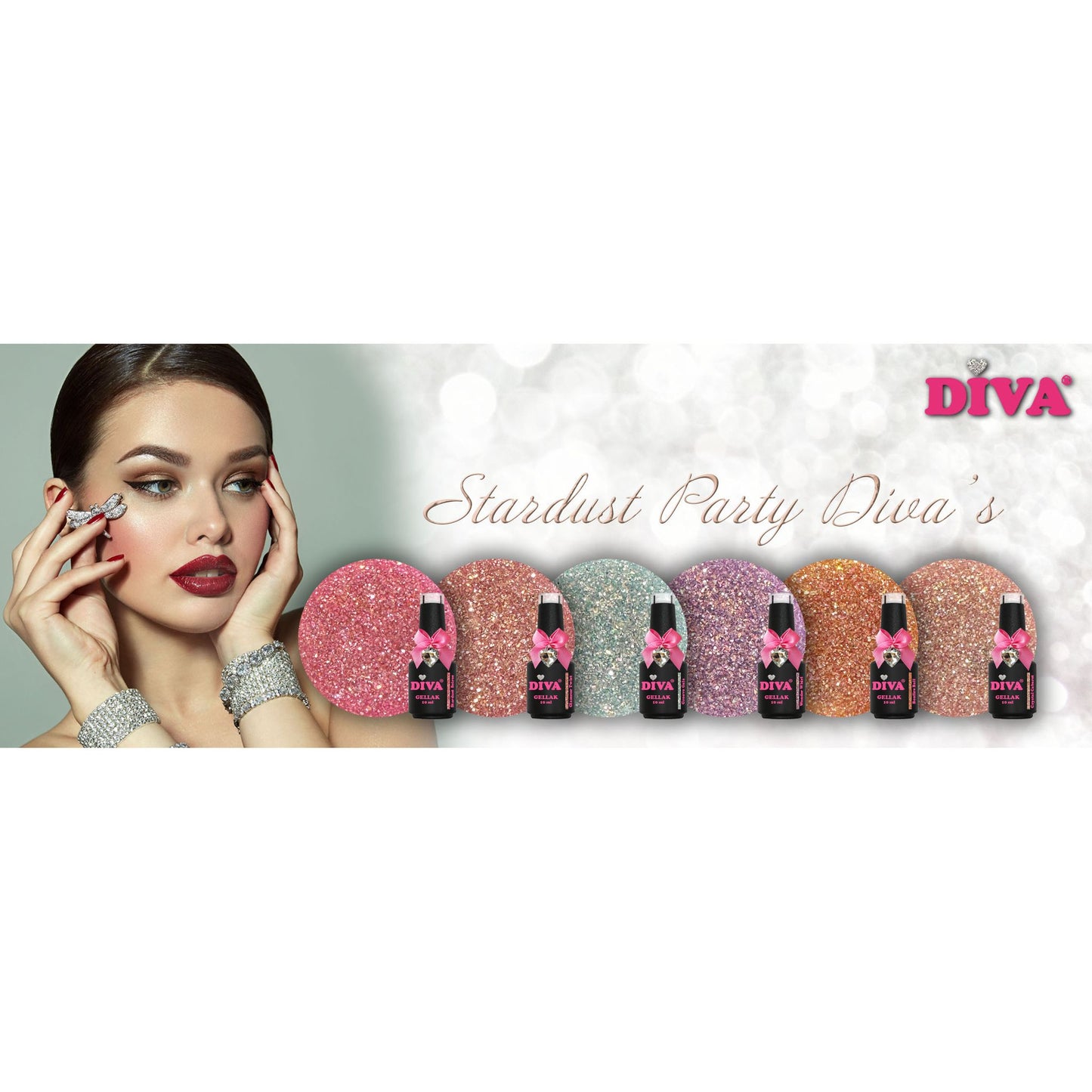 DIVA Gellak Stardust Party Diva's Collection 6x 10 ml