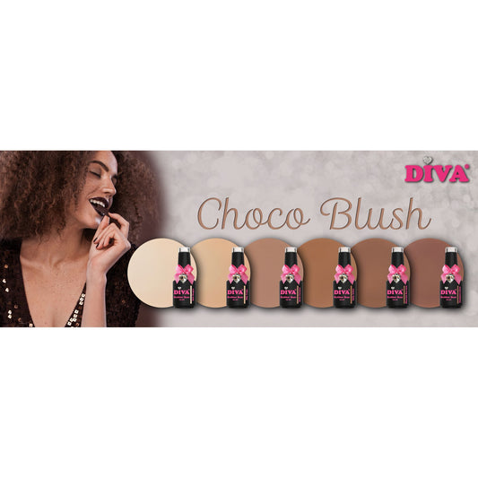 DIVA Rubber Basecoat Choco Blush Collection 6x 15 ml - met gratis fineliner - Beauty by Wenn